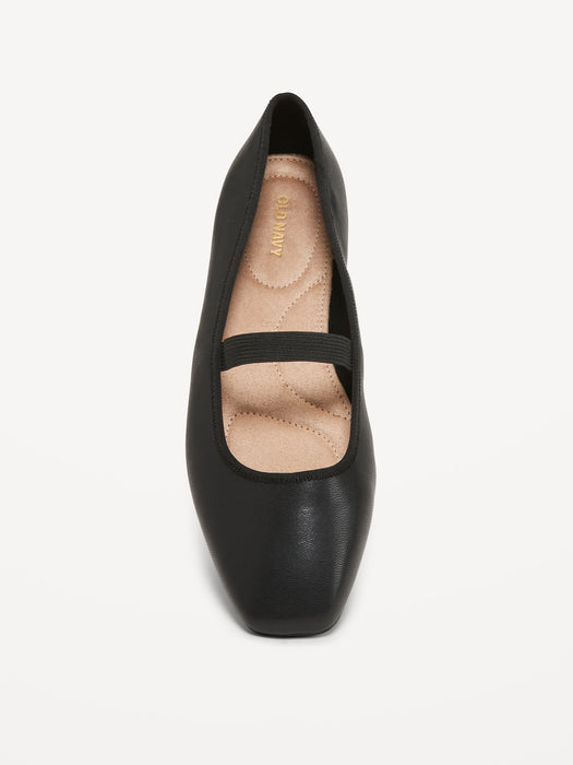 Mary Jane Square-Toe Ballet Flats