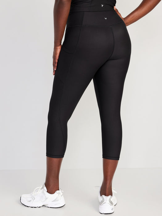 High-Waisted PowerSoft Crop Pocket Leggings