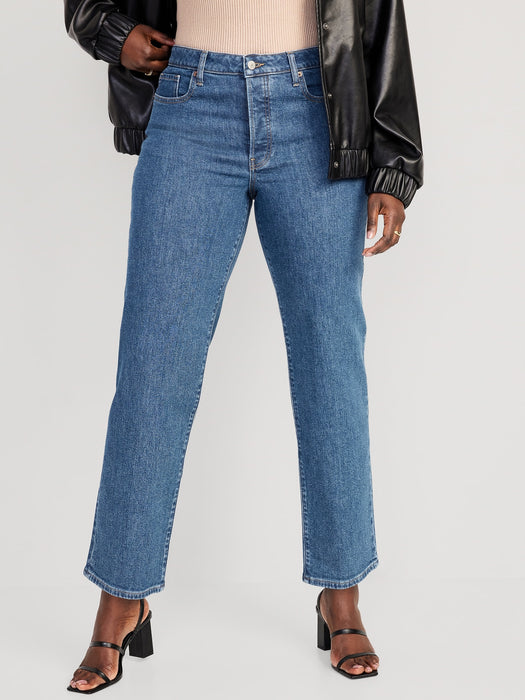 High-Waisted Button-Fly OG Loose Cotton-Hemp Blend Jeans