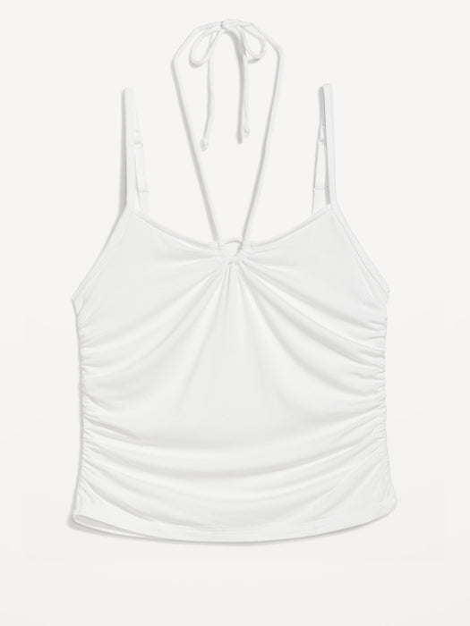 Fitted Sleeveless Tie-Front Top for Women