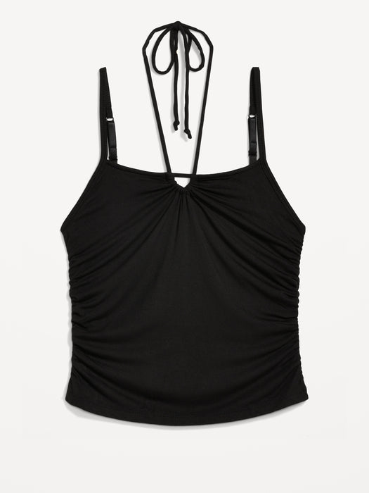 Fitted Sleeveless Tie-Front Top for Women