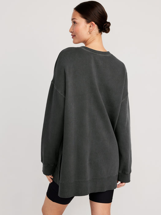Oversized Boyfriend Tunic Sweatshirt