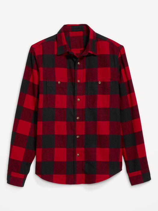 Double-Brushed Flannel Shirt