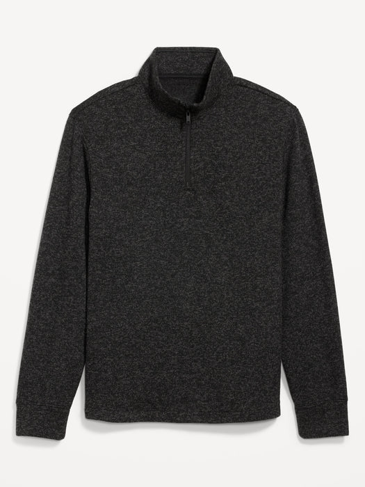 Quarter ZipFleece-Knit Pullover