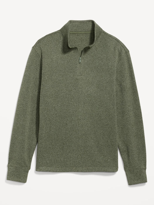 Sweater-Knit Quarter Zip