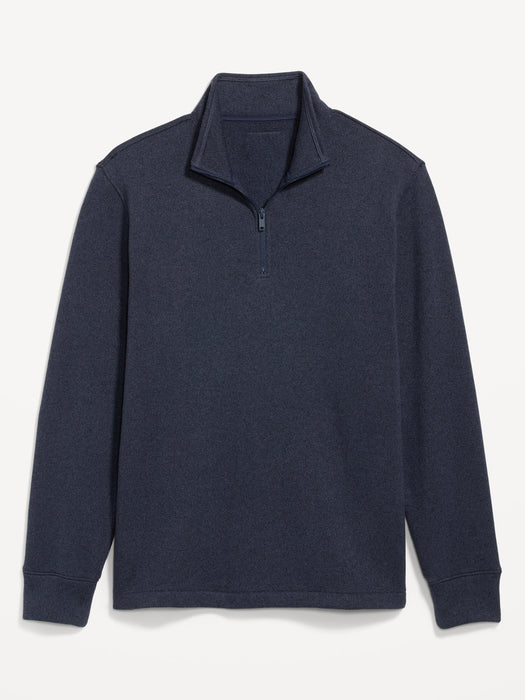 Sweater-Knit Quarter Zip