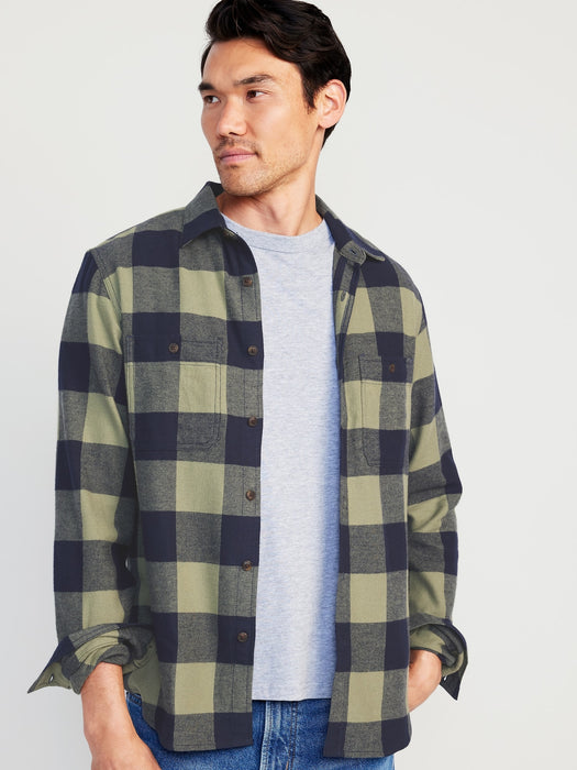 Double-Brushed Flannel Shirt