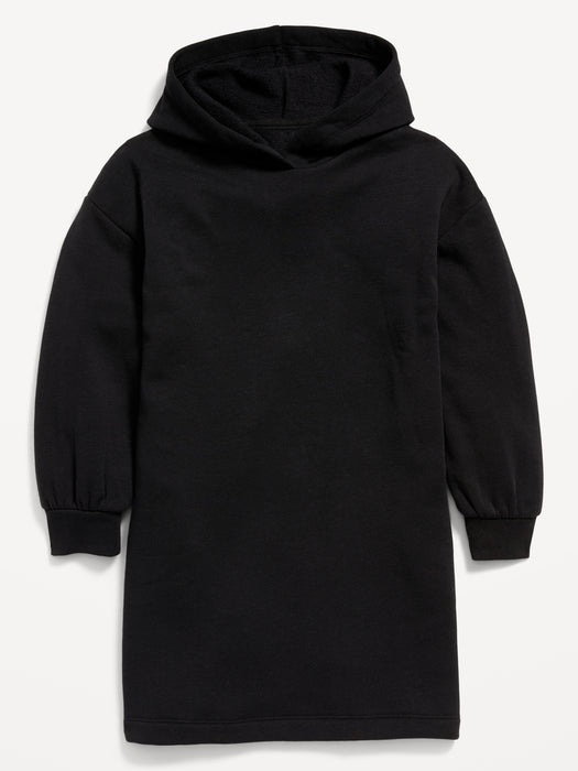 Long-Sleeve Fleece Hoodie Dress for Girls