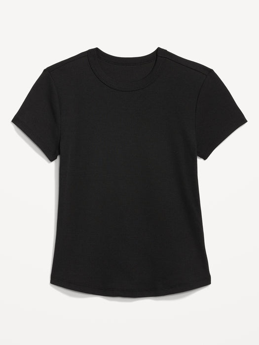 Snug Crop Ribbed T-Shirt
