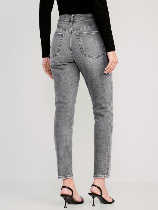 High-Waisted Button-Fly OG Straight Ankle Jeans