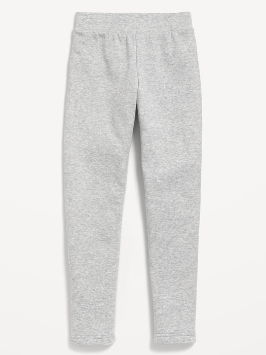 High-Waisted Full-Length Fleece Leggings for Girls
