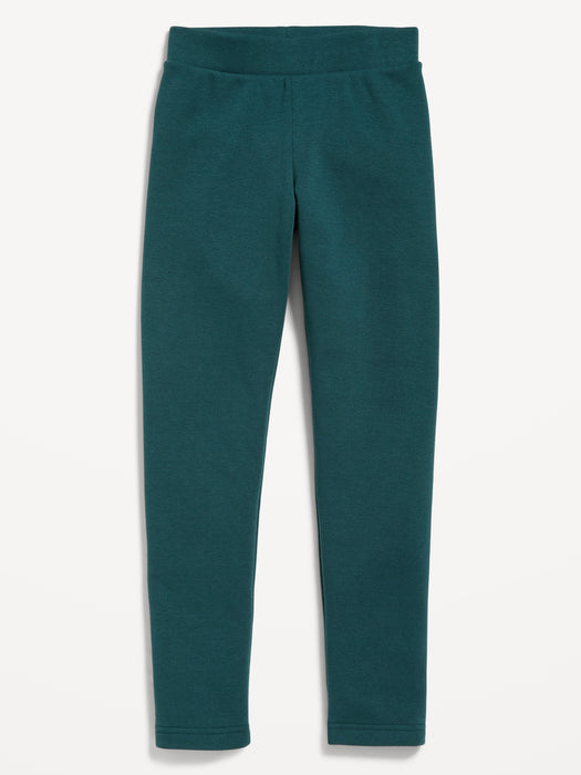 High-Waisted Full-Length Fleece Leggings for Girls
