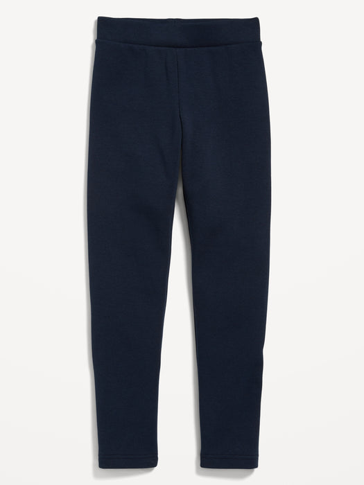 High-Waisted Full-Length Fleece Leggings for Girls