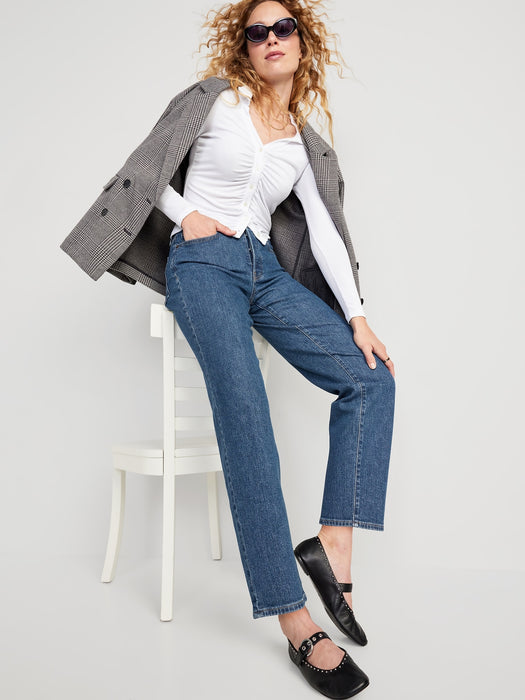 High-Waisted Button-Fly OG Loose Cotton-Hemp Blend Jeans