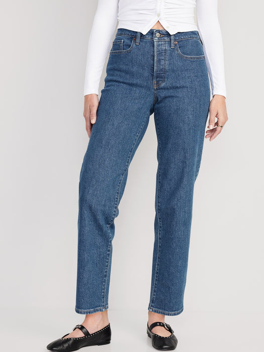 High-Waisted Button-Fly OG Loose Cotton-Hemp Blend Jeans
