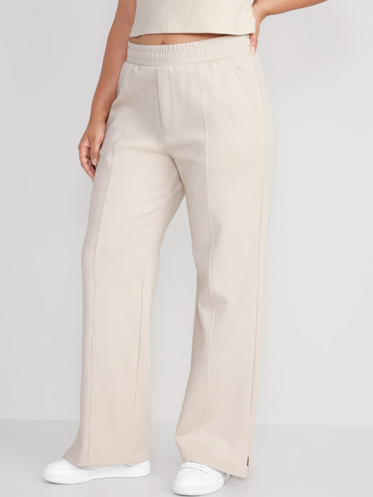 High-Waisted Dynamic Fleece Wide-Leg Pants