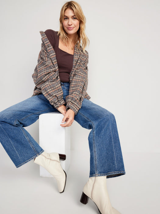 Long-Sleeve Square-Neck Bodysuit