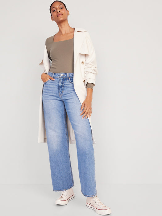 Long-Sleeve Square-Neck Bodysuit