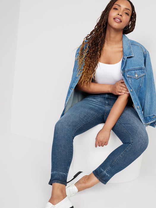 High-Waisted OG Straight Cotton-Hemp Blend Ankle Jeans