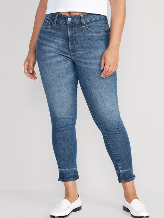 High-Waisted OG Straight Cotton-Hemp Blend Ankle Jeans