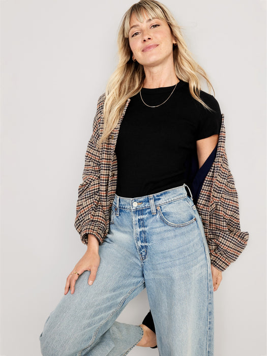 Snug Crop Ribbed T-Shirt