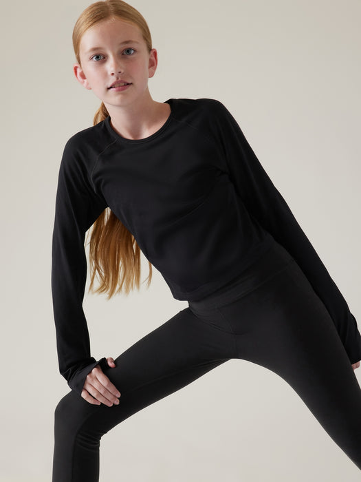 Athleta Girl Power Up Sport Length Seamless Top