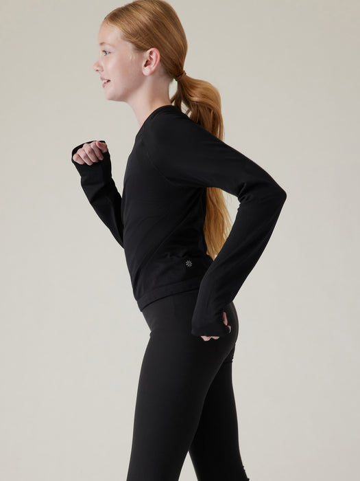 Athleta Girl Power Up Sport Length Seamless Top