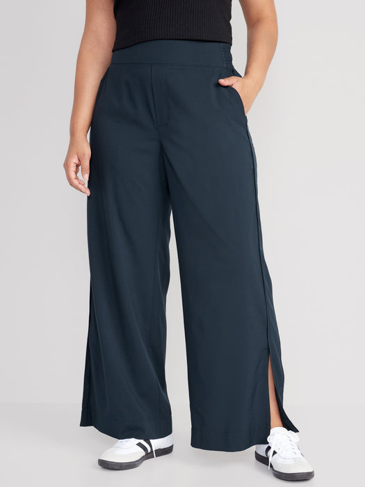 High-Waisted StretchTech Wide-Leg Pants