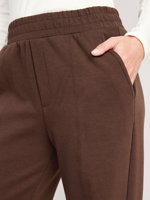 High-Waisted Dynamic Fleece Wide-Leg Trouser Pants