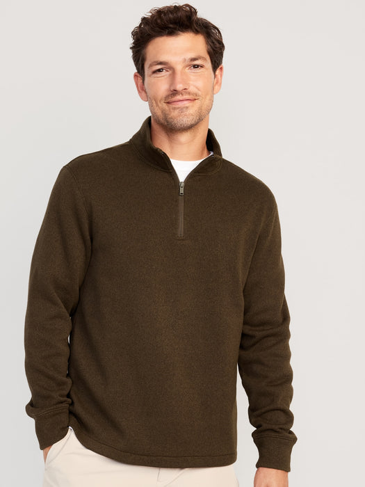 Sweater-Knit Quarter Zip