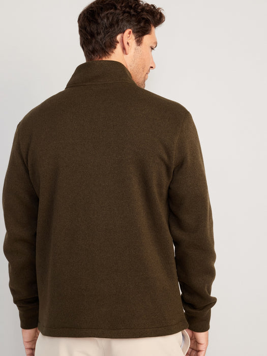 Sweater-Knit Quarter Zip
