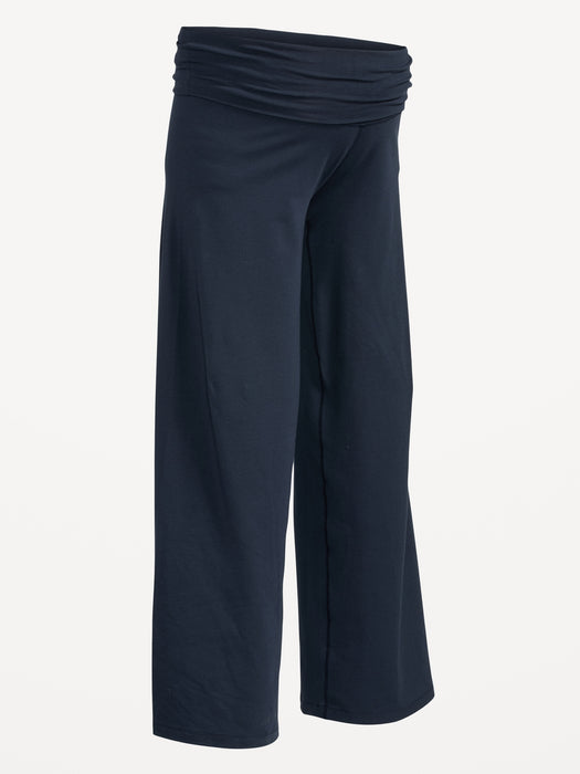 Maternity Rollover-Waist PowerChill Wide-Leg Pants