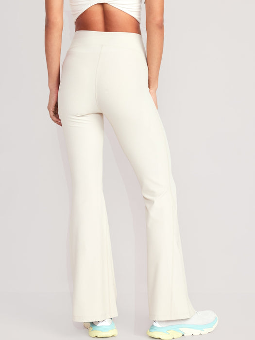 Extra High-Waisted PowerSoft Ribbed Super Flare Leggings