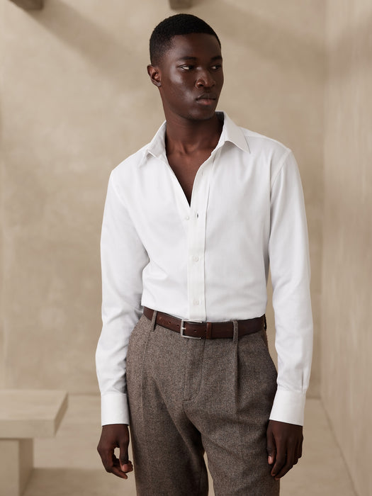 Tailored Slim Cotton-Cashmere Dress Shirt
