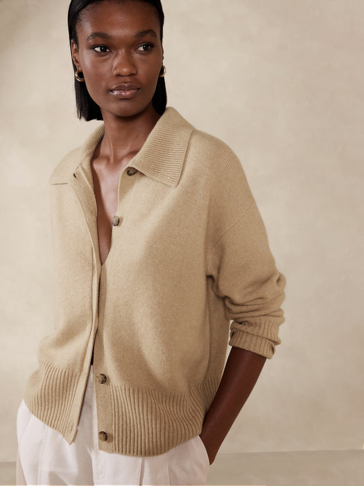 Astrid Boiled Cashmere Polo Cardigan