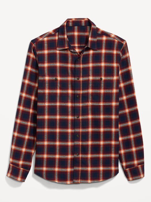 Double-Brushed Flannel Shirt