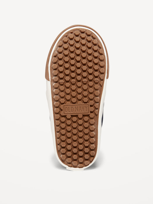 High-Top Quilted Canvas Double-Strap Sneakers for Toddler Boys