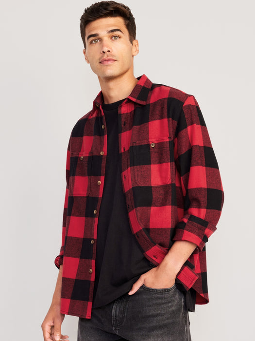 Double-Brushed Flannel Shirt
