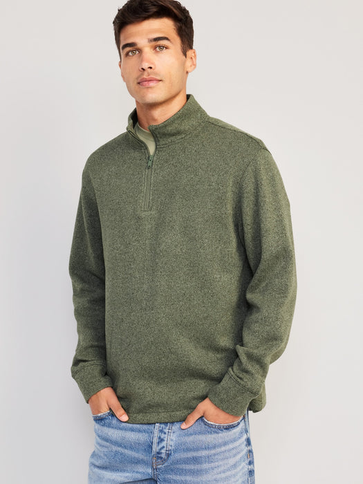 Sweater-Knit Quarter Zip