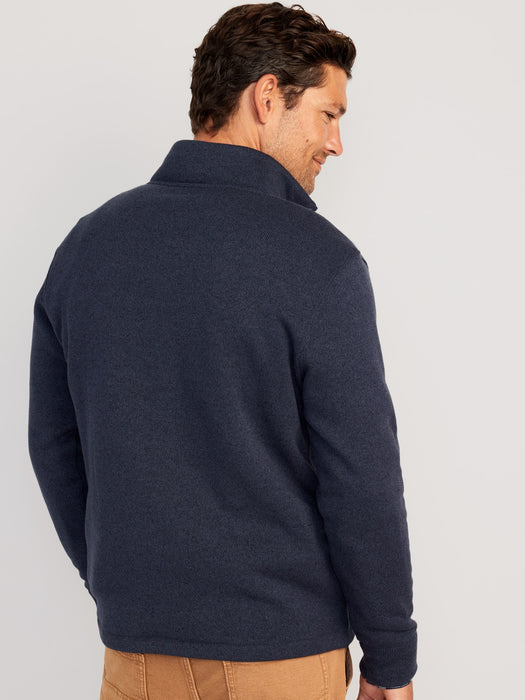 Sweater-Knit Quarter Zip