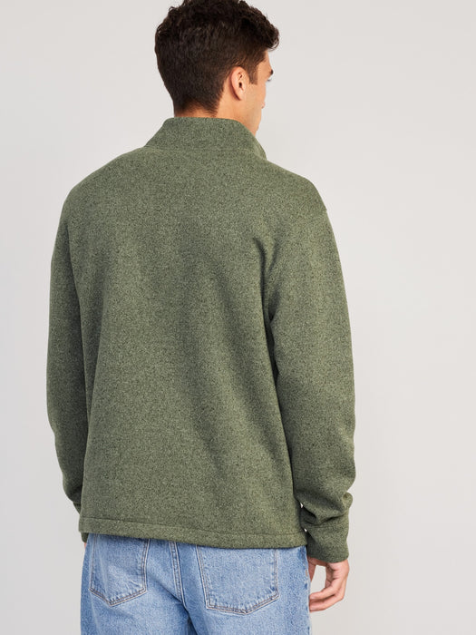 Sweater-Knit Quarter Zip