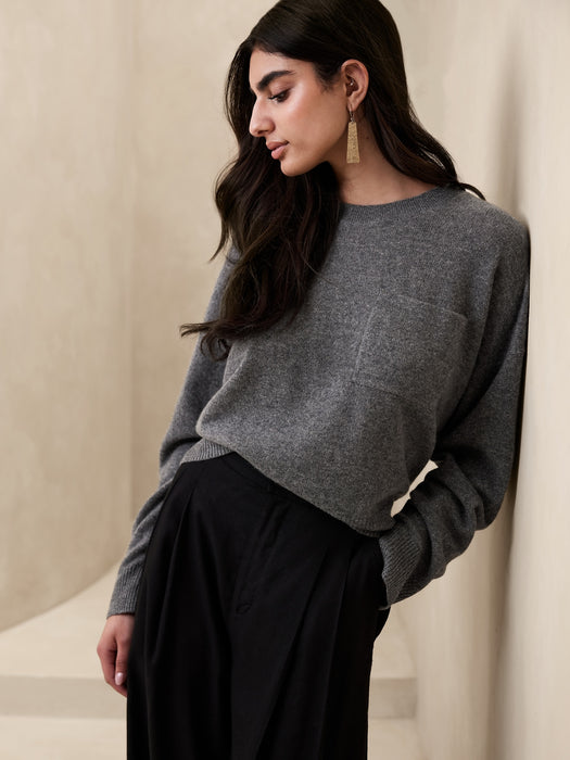 Caro Cropped Lightweight Cashmere Sweater