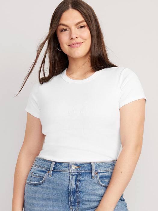 Enges bauchfreies T-Shirt
