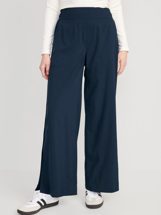 High-Waisted StretchTech Wide-Leg Pants