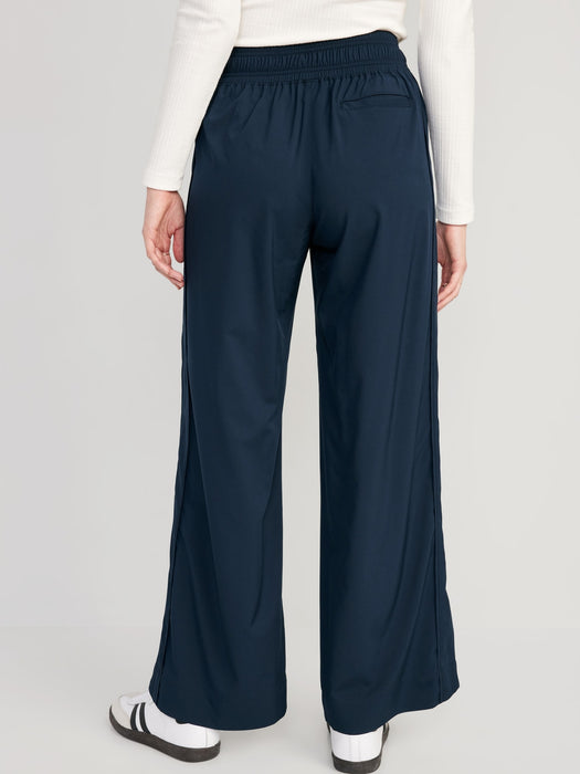 High-Waisted StretchTech Wide-Leg Pants