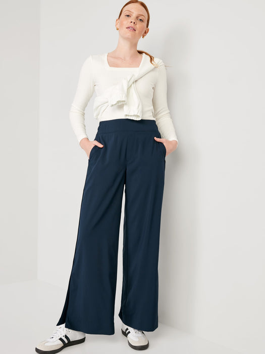 High-Waisted StretchTech Wide-Leg Pants