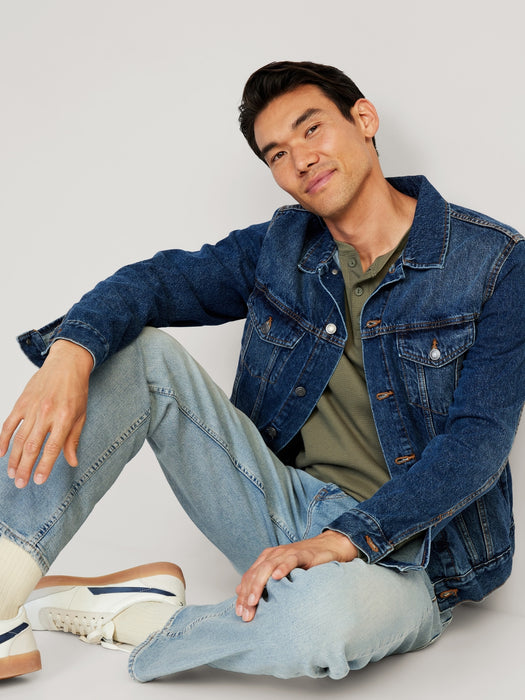 Waffle-Knit Henley T-Shirt