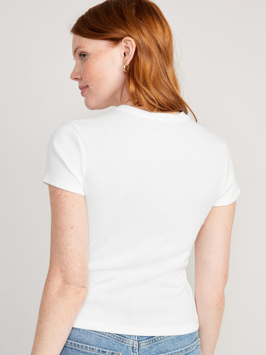 Enges bauchfreies T-Shirt