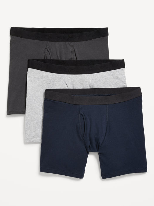 Soft-Washed 3-Pack Modal Boxer-Brief Underwear for Men -- 6-inch inseam