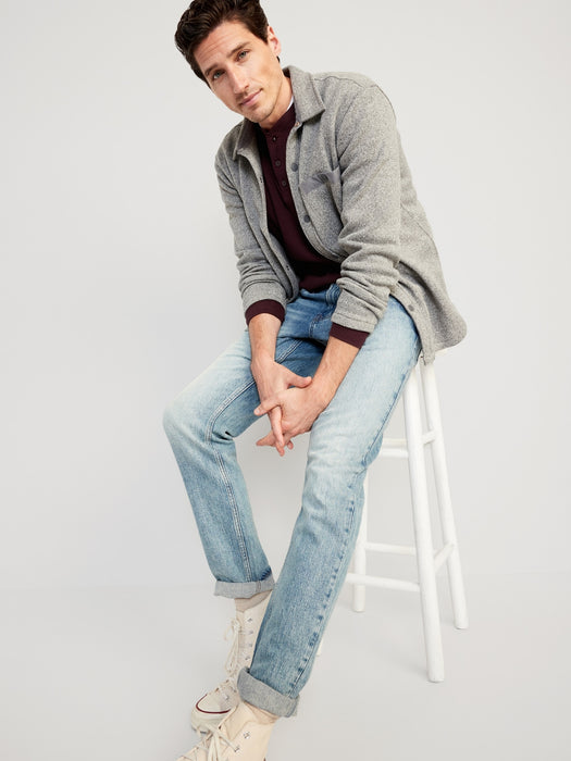 Waffle-Knit Henley T-Shirt for Men